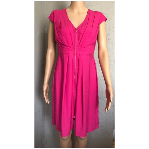 H&M Super Cute Hot Pink Dress with Front Zipper - Picture 7 of 8